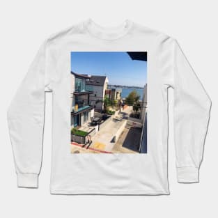 San Diego Mission Beach Street View Long Sleeve T-Shirt